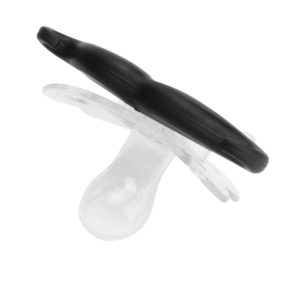 Chupete de Silicona Labios de Grado Alimenticio Chupetes Lindos Portátiles con Diseño Divertido de Barba para Niños Dientes Binky (Barba de rizos)