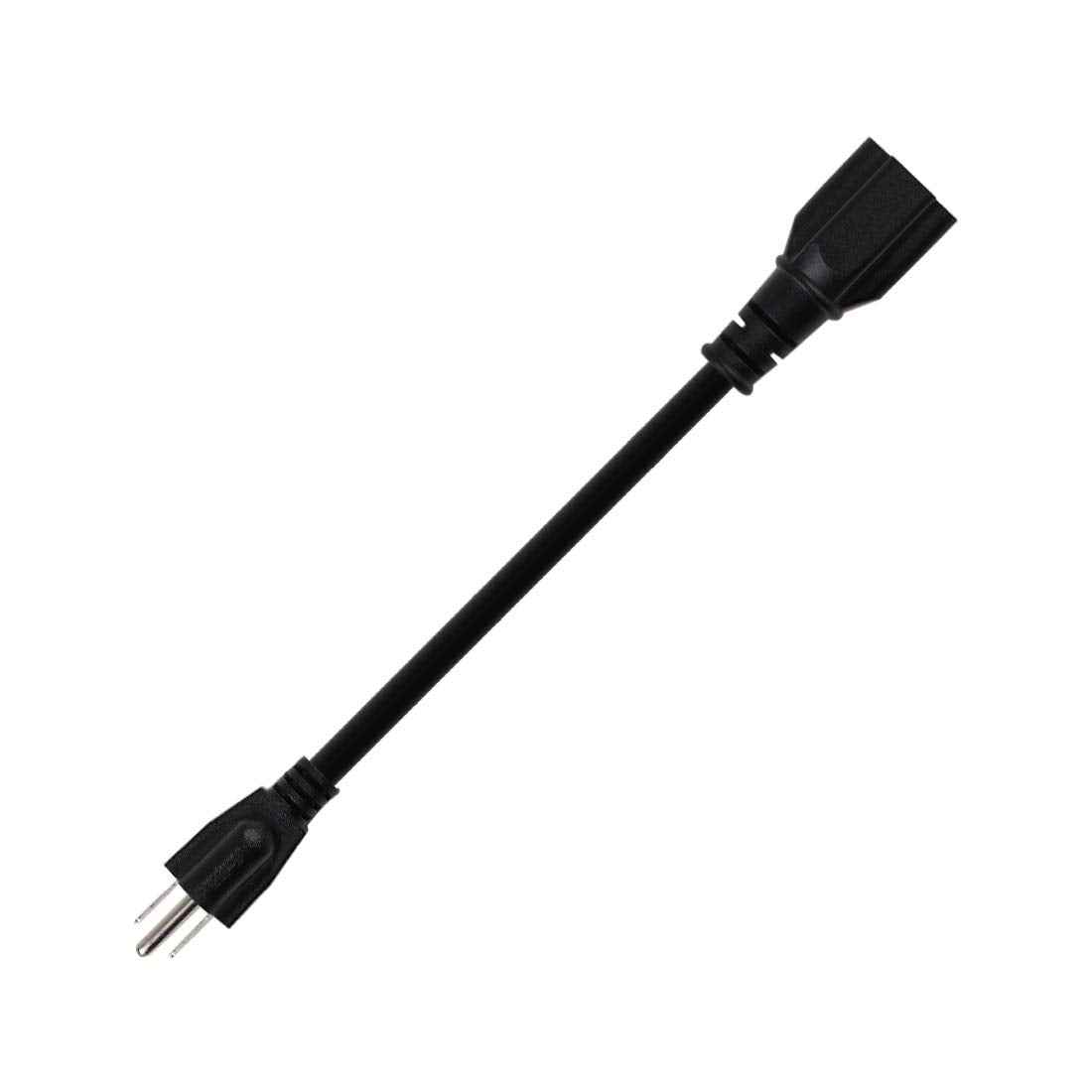 Cable adaptador de enchufe [UL Listed] 14AWG (1 pie) NEMA 5-15P a 5-15/20R (peine 20Amp T Blade) 15 Amp Enchufe doméstico a 20 Amp Cable de alimentación de CA