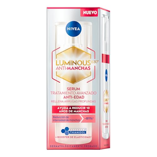 NIVEA LUMINOUS630 Anti-manchas Serum Facial Anti-Edad (30 ml) - Con Ácido Hialurónico y boost de colágeno, para una Piel Luminosa y visiblemente más joven.