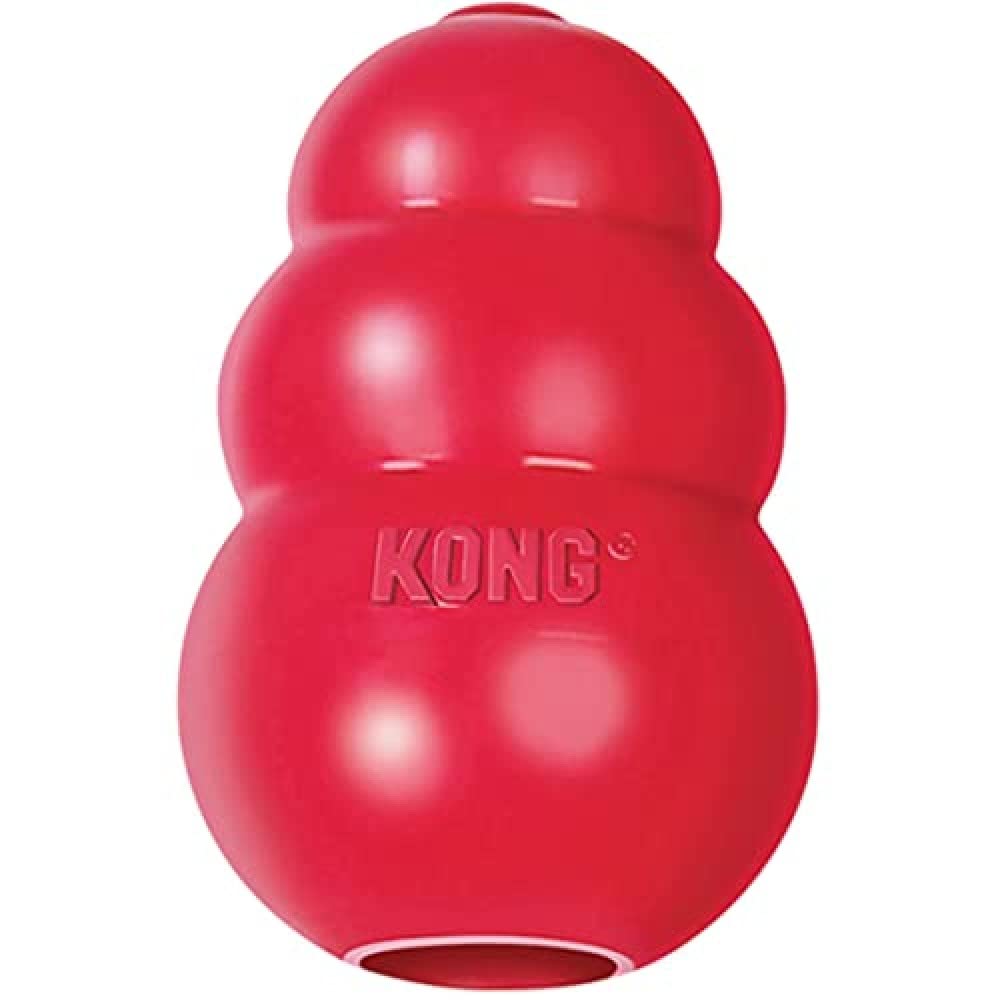 Kong Juguete Interactivo Classic para Aves y Hurones/Conejos, Color Rojo, Talla Única