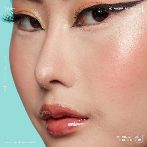 NYX Professional Makeup, Fat Oil Lip Drip Gloss, 4.8ml. Tono: That's Chic. Brillo labial hidratante con efecto jugoso hasta por 12 horas. Infusionado con aceite de aguacate, mora y frambuesa para una sensación no pegajosa. Fórmula vegana.