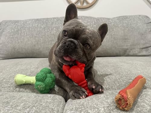 Juguete para Perros Nylabone Brócoli Sabor Tocino y Queso para Masticadores Agresivos Grande Gigante