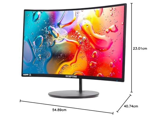 Monitor Gaming Curvo Sceptre Negro 24 Pulgadas 1080p R1500 sRGB 98%
