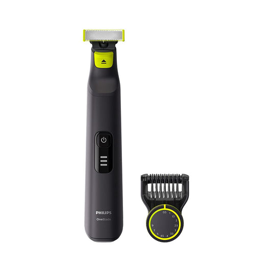 Rasuradora y Afeitadora Eléctrica Philips OneBlade Pro para Hombre Verde con Peine Ajustable de 12 Longitudes