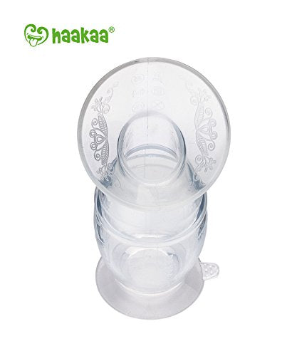 Haakaa New Silicone Breast Pump 150ML/100ML with Suction 100% Food Grade Silicone BPA PVC and Phthalate Free (150ml)