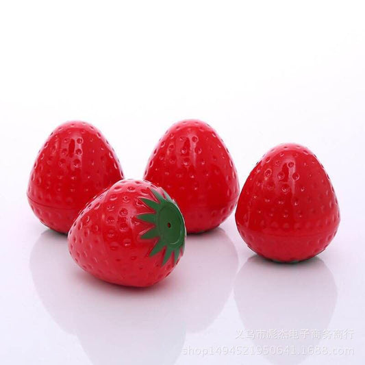 Caja de 24 Bálsamos Labiales con Extractos de Plantas para Labios Brillantes e Hidratados - Ideal para el Cuidado Invernal - Forma de Fresa - Empaque Atractivo