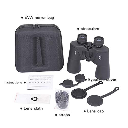 SCOKC Prismáticos binoculares 20x50 BAK4, Compacto HD Profesional/Diario Impermeable binoculares telescopio para Adultos observación de Aves, Viajes, Caza, fútbol, con Funda y Correa