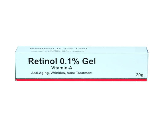 Gel de retinol con vitamina A al 0,1% que repara líneas finas y arrugas, tratamiento de cicatrices, manchas solares y de la edad, antienvejecimiento