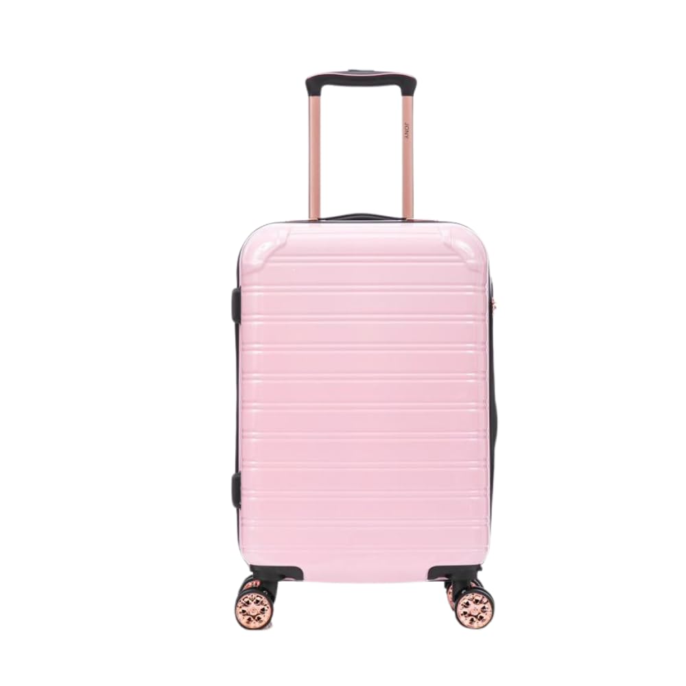 Maleta de Mano JONY Carry On Rigida Resistente Ruedas Giratorias 360 Mango Expandible ABS Candado de Seguridad (Rosa Claro)