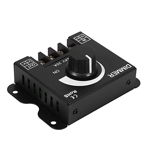 Controlador de Atenuación Yosoo LED Negro Control de Botón para Tira de LED de un Solo Color