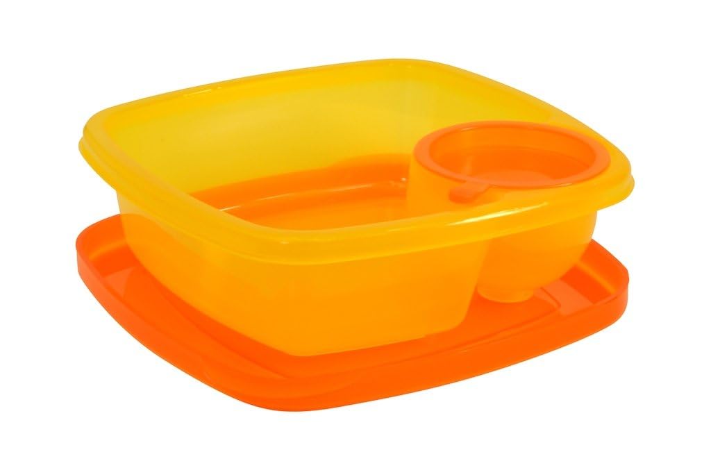 Compac Take A Dip 2the Side Container, Orange/Yellow, 2 Ounce
