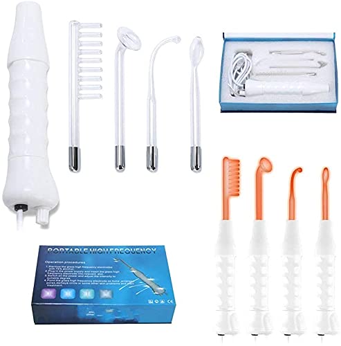 Máquinas Faciales, Dispositivo Facial, Varita de Mano para Protección de la piel con 4 Varillas, Reduce las Arrugas Y Círculos Oscuros, Estiramiento de la Piel, Levantador de Piel Facial (Blanco)