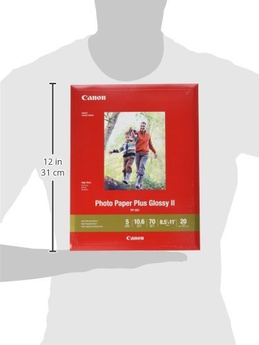 Papel Fotográfico Glossy II CanonInk 8.5x11 Pulgadas 20 Hojas