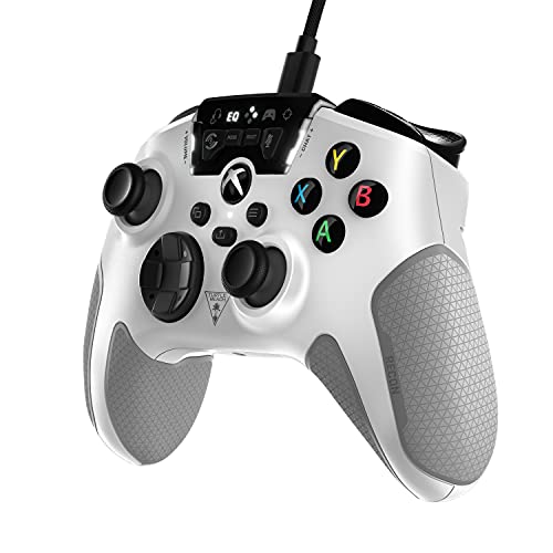 Control Alámbrico Turtle Beach Recon Blanco con Botones Asignables y Mejoras de Audio para Xbox Series X/S, Xbox One y Windows 10