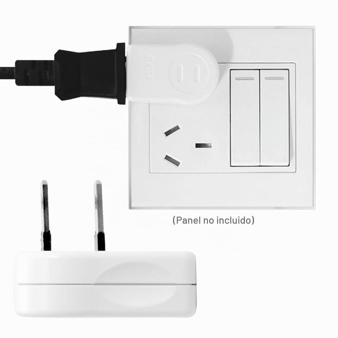 Adaptador de Corriente ChenYang Negro Compacto con Extensor de Enchufe NEMA 1-15P a NEMA 1-15R 90 Grados de 15A