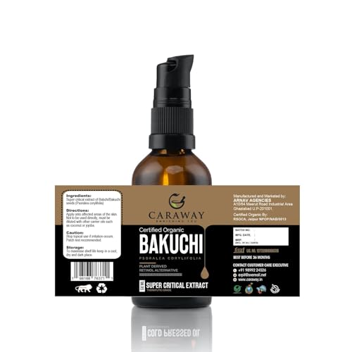 CARAWAY Aceite de Bakuchiol - 50 Ml | Extracto de Co2 Súper Crítico | Origen Indio