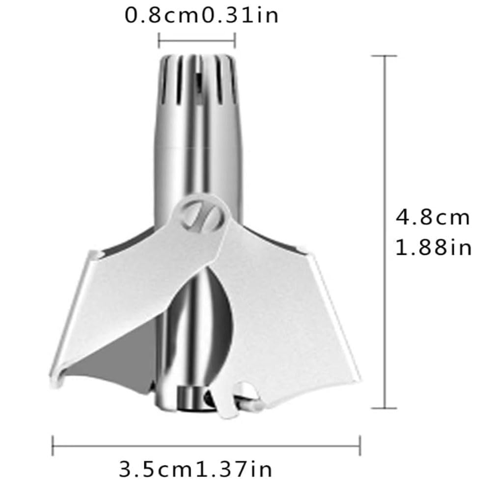 Recortador de vello nasal para hombres, de acero inoxidable, manual, unisex, con 12 cuchillas de doble filo, indoloro, sin pilas, pequeño y fácil de limpiar y transportar