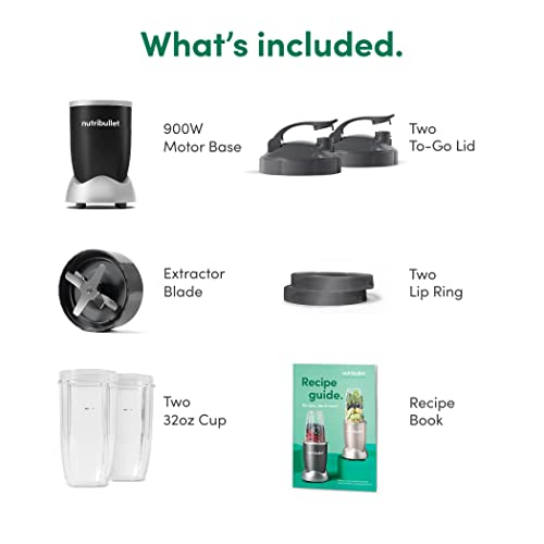 Extractor de Nutrientes NutriBullet Onyx Black 900W 13 Piezas