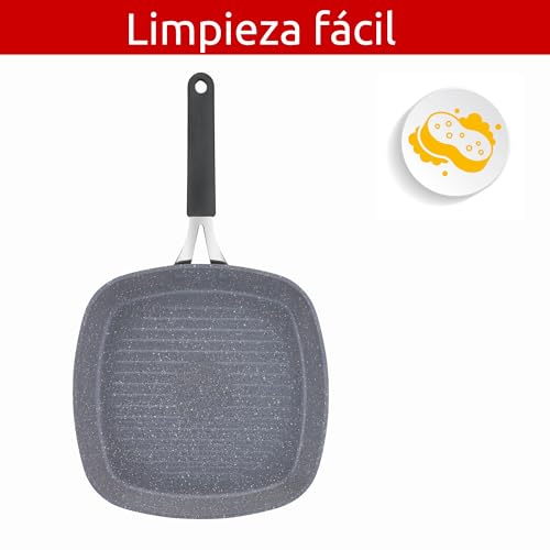 Grill 26x26 Lagostina Tempra Mineral, Con antihadherente Mineralis, compatible con todos los tipos de estufas