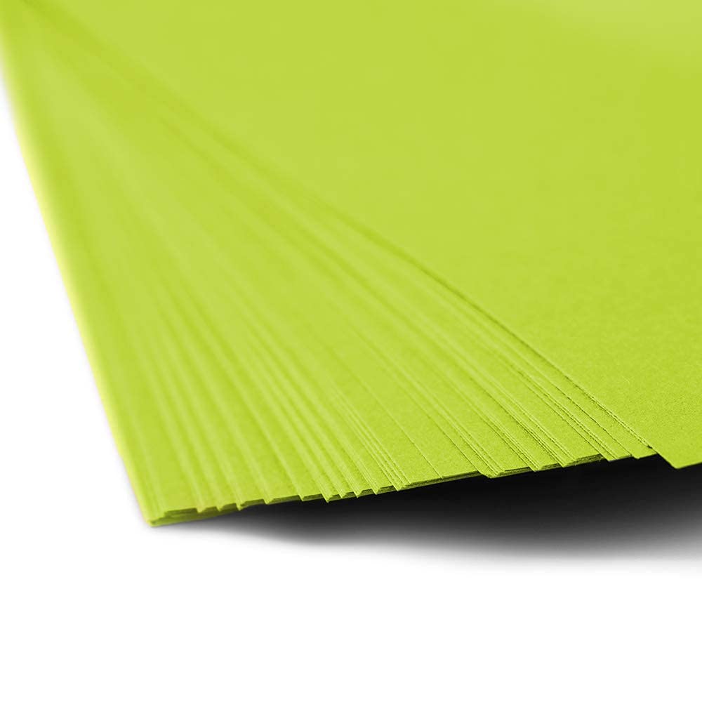 JAM PAPER Papel de color de 25 libras – 90 g/m² – 8,5 x 11 – verde lima – 50 hojas/paquete