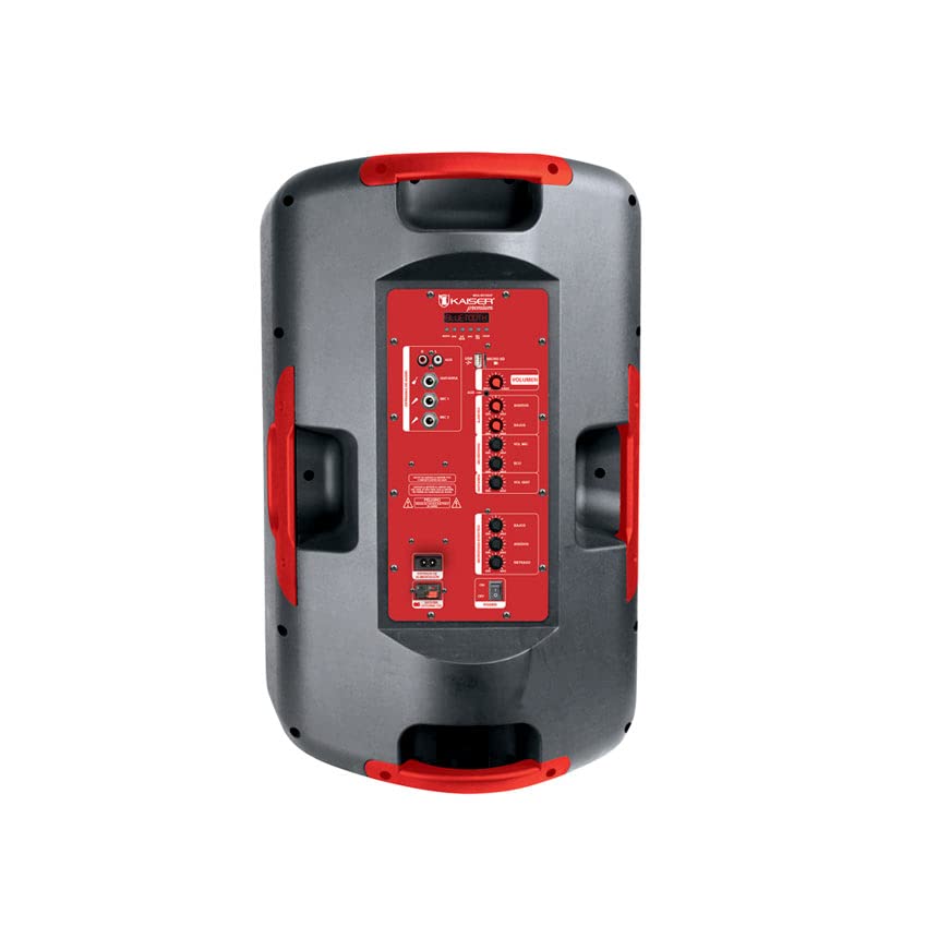 Kaiser Bafle Recargable Amplificado de 15” con 15,000 W PMPO / 50 W RMS