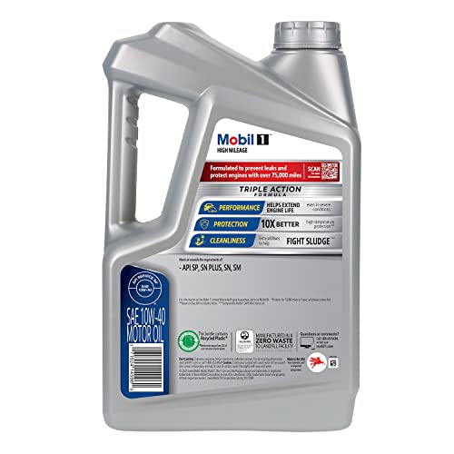 Aceite de Motor sintético Completo Mobil 1 Gris 10W-40 High Mileage