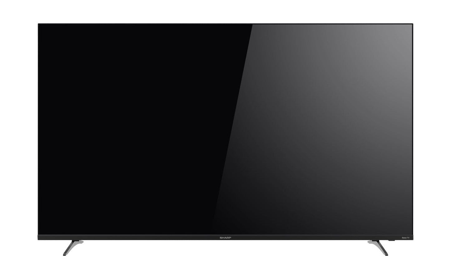 Sharp Aquos Frameless 4K UHD LED Smart TV de 55" - Roku TV | Dolby Audio | WiFi | Soporte HDR10/HLG | 4 entradas HDMI (1 c/eARC) | Compatible con Alexa/Google Home/AirPlay