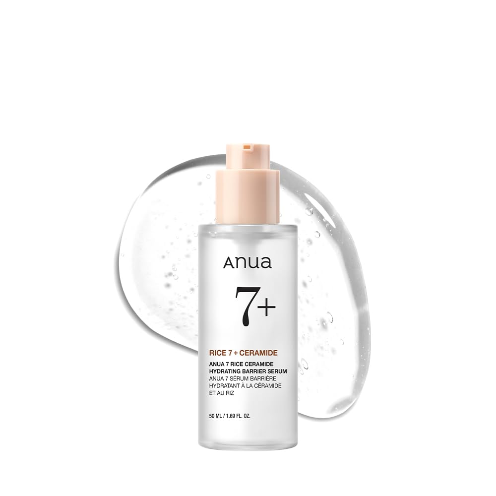 RICE CERAMIDE 7 HYDRATING BARRIER SERUM, Brightening, Hydrating Serum for Face, Rice, Hyaluronic Acid, Niacinamide, Fragrance-free, Non comodogenic, Glass Skin, Korean Skin Care, 50ml/1.69fl.oz. | Skincare Coreano
