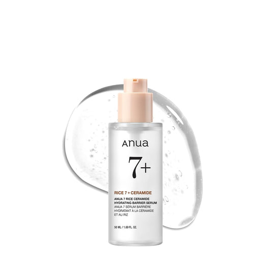 RICE CERAMIDE 7 HYDRATING BARRIER SERUM, Brightening, Hydrating Serum for Face, Rice, Hyaluronic Acid, Niacinamide, Fragrance-free, Non comodogenic, Glass Skin, Korean Skin Care, 50ml/1.69fl.oz. | Skincare Coreano