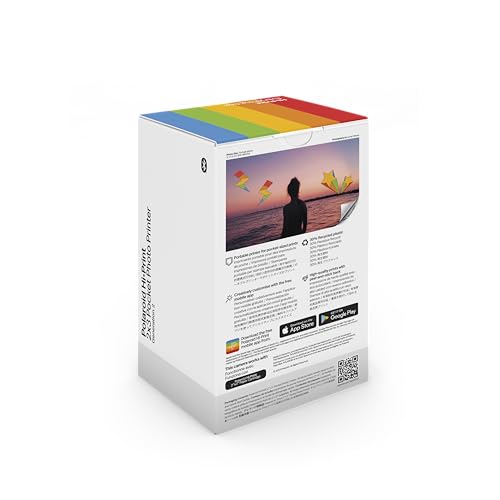 Polaroid Hi-Print + Paquete de Papel, Impresora Sub de 2ª generación conectada con Bluetooth de 2 x 3 Bolsillos - Impresora Negra + 40 Fotos (6439)