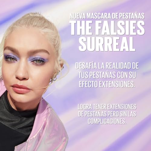 Maybelline The Falsies Surreal Extensions - Máscara de pestañas lavable, voluminizadora, alargamiento, maquillaje muy negro, 1 unidad