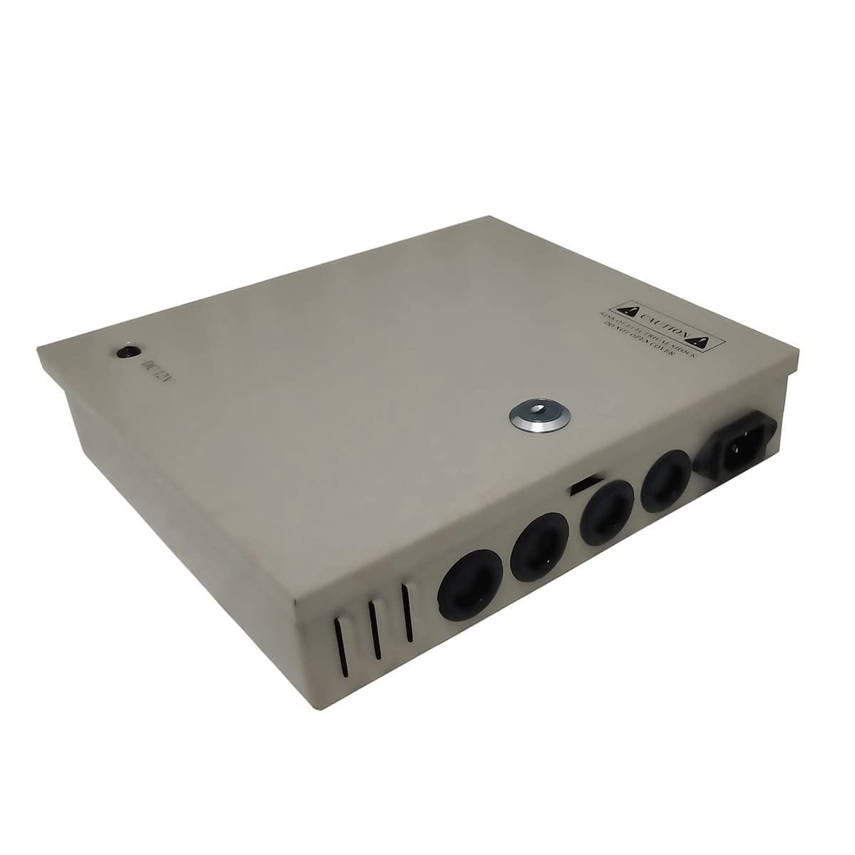 Yuarisx 9 Canal/Puerto DC 12 V 10 A cámara de Seguridad distribución de Fuente de alimentación con Caja de Metal para cámara de Seguridad, cámara IP CCTV DVR Sistema de vigilancia