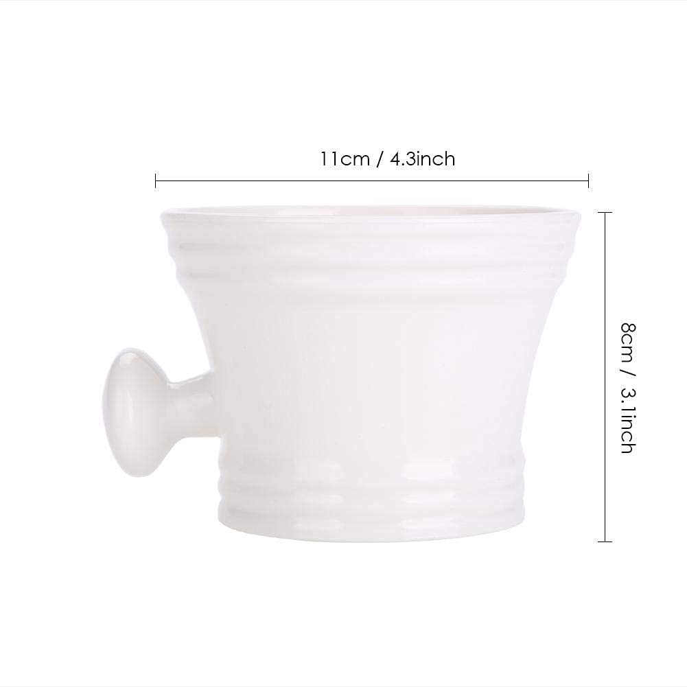 Tazón de Profesional, Tazón de de Afeitar, Plástico de 2 Colores Espuma de de Afeitar Recipiente de Crema con Mango de Afeitado de Mango Pequeño Fábrica de Afeitado