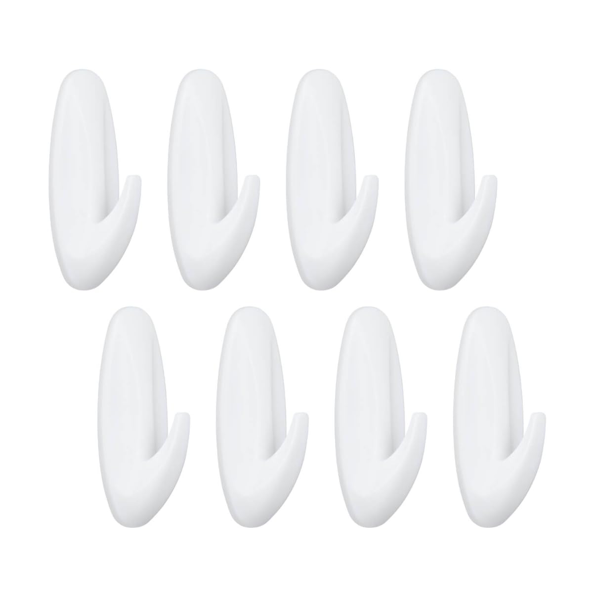 Command 3M Gancho Adhesivo sin dañar la superficie, Uso Interior, Mediano, Color Blanco, 8 piezas, Resiste hasta 1.3Kg.