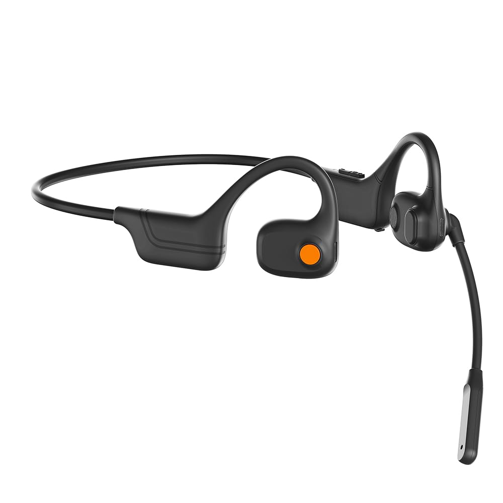 Auriculares Bluetooth IHAO Negros con Conducción de Aire y Micrófono Giratorio para Mujer