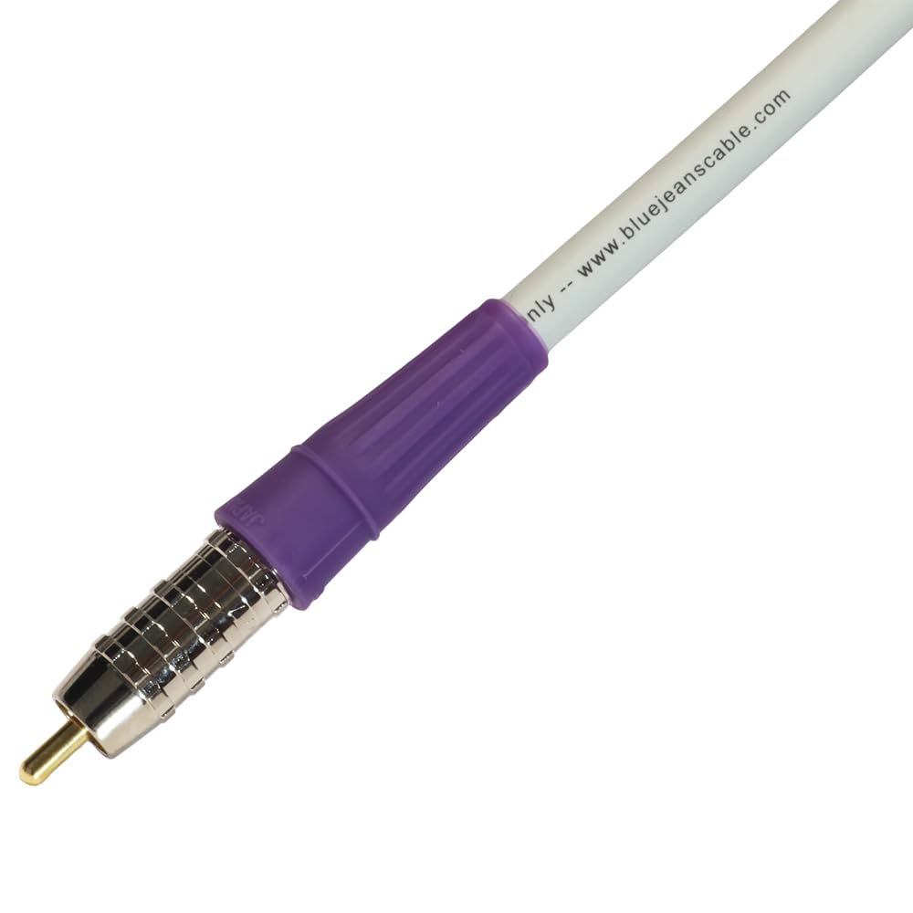 Azul jeans Cable LC-1 double-shielded Low capacitancia Subwoofer Cable, 10 foot, color blanco