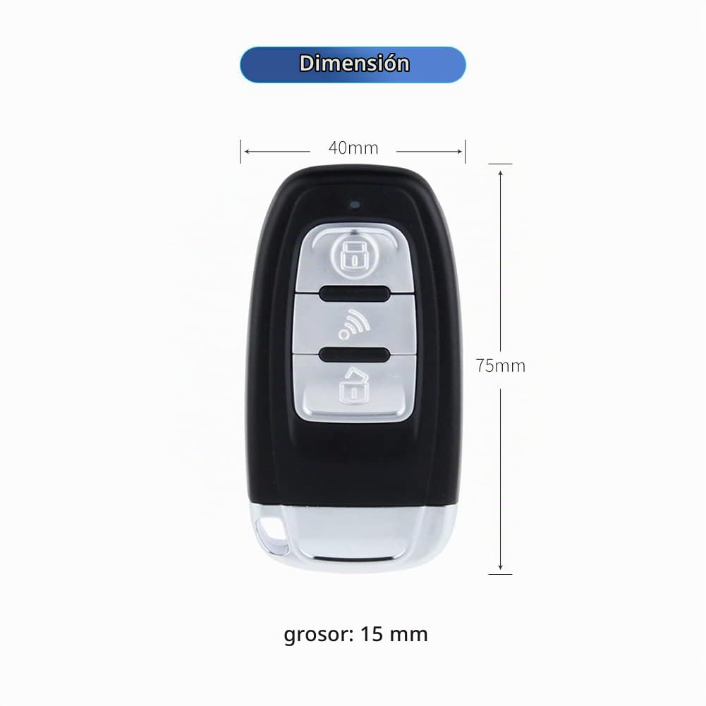 Sistema de Alarma de Coche EASYGUARD EC003 Negro con Smart Key y Botón de Arranque Universal