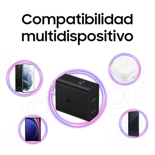 Adaptador de Corriente USB-C 50W Samsung Blanco con Cable USB-C 1.8m