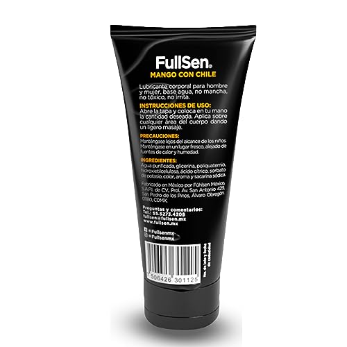 Lubricante FullSen 100g, Aroma y Sabor Mango con Chile