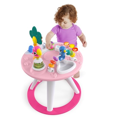 Bright Starts Around We Go - Mesa y centro de actividades 2 en 1, color coral