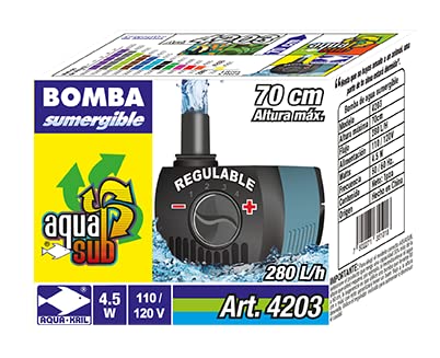 AQUASUB 4203 Bomba Agua 280 L/H .70M 4.5W