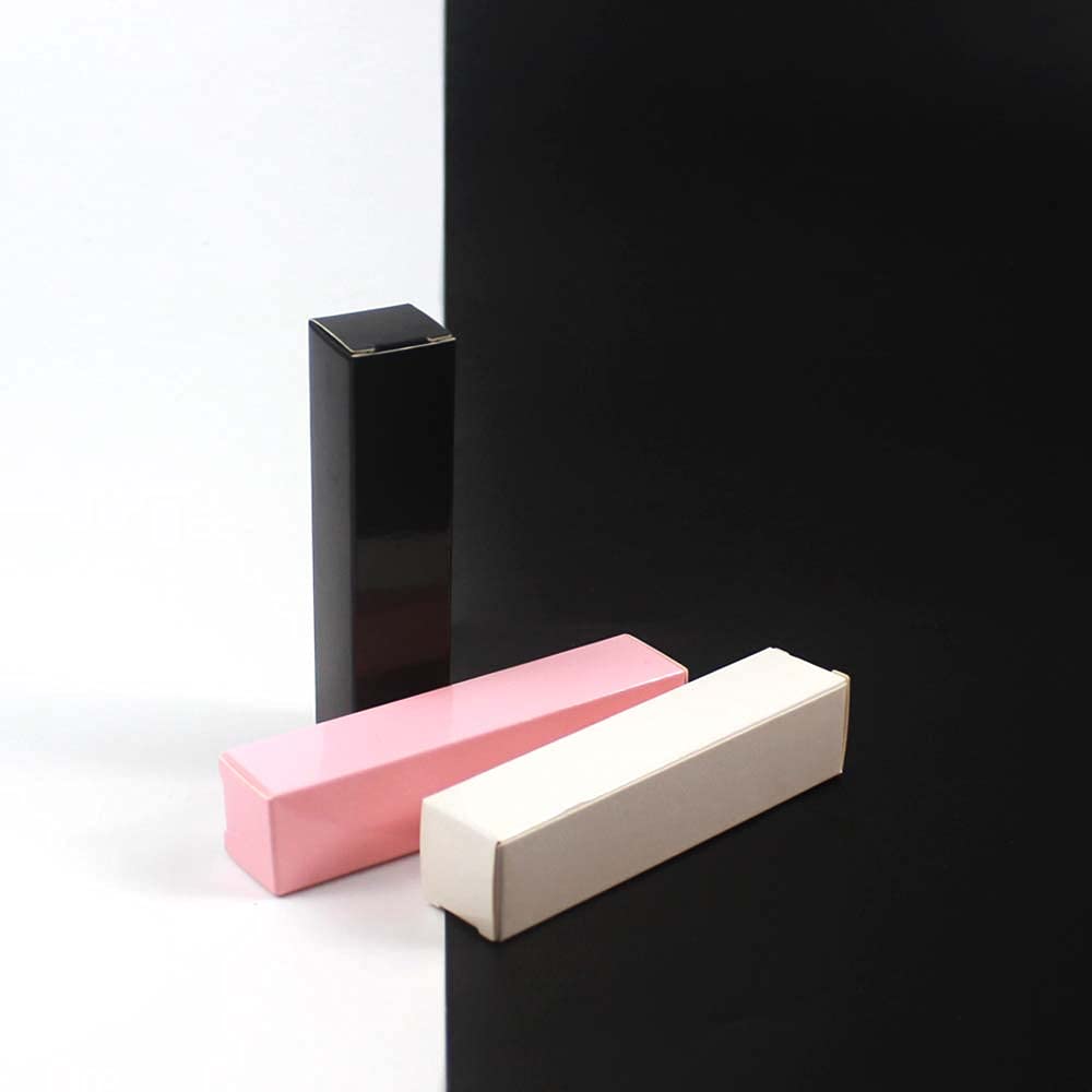 50 paquetes de 23x23x103mm papel lápiz labial caja de lápiz labial lápiz labial tubo caja embalaje cosmético regalo embalaje (rosa)