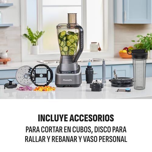 Licuadora y Procesador de Alimentos Power XL Sensimax en Negro con Tecnología Sensitiva y 5 Funciones Sensitivas, Jarra de Tritán 2 L, 1500 W