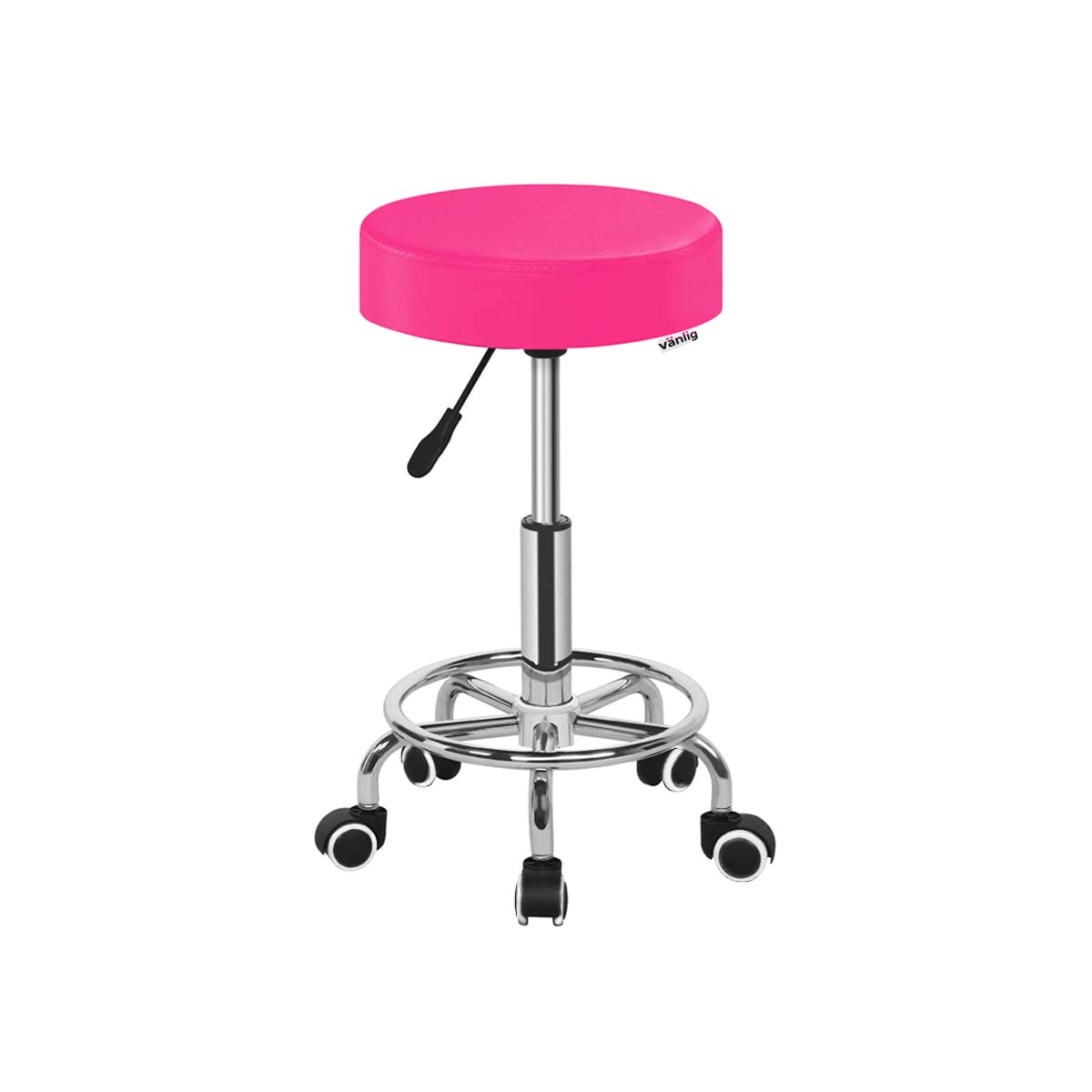Silla Taburete VANLIG Rosa Altura Ajustable y Asiento Rotativo 360°