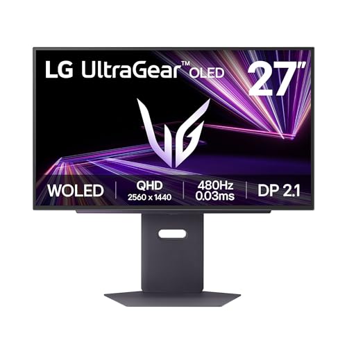 LG Gaming Monitor 27GX790A-B OLED (2560 x 1440) 27" Refresh Rate 480 Hz, Tiempo de Respuesta de 0.03 ms (GtG), Contrast Ratio: 1500000:1
