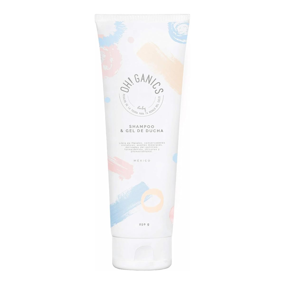 OH! GANICS Shampoo y Gel de Ducha para Bebé, 250 ml