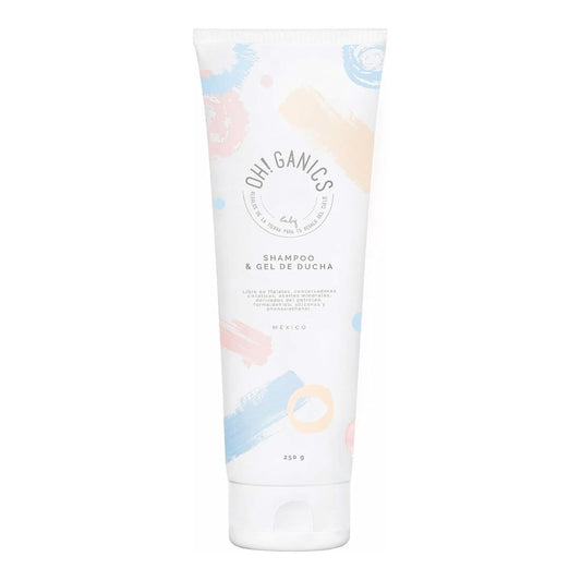 OH! GANICS Shampoo y Gel de Ducha para Bebé, 250 ml