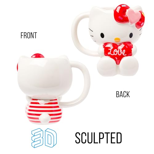 Taza 3D Sanrio Hello Kitty Corazón Rosa 20 Onzas