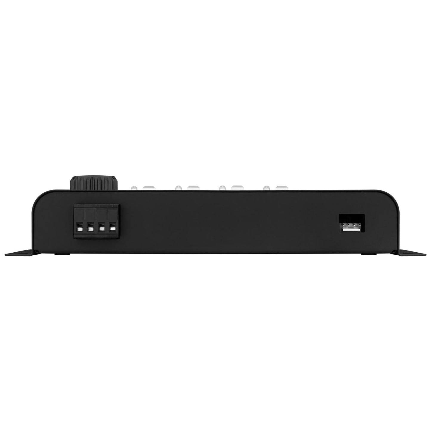 Taramps Pro 2.4D Dynamic Peak DSP Crossover Procesador y ecualizador de audio de coche de señal digital completa, entrada RCA y de alto nivel, salida de 4 canales, entrada de 5 bandas, Eq 12