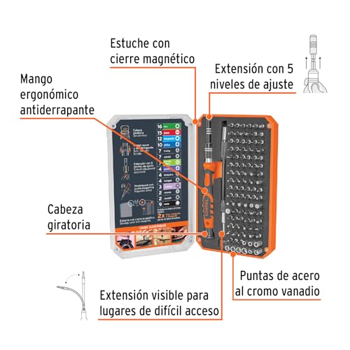 Juego de Desarmador de Precisión Truper 106 Piezas